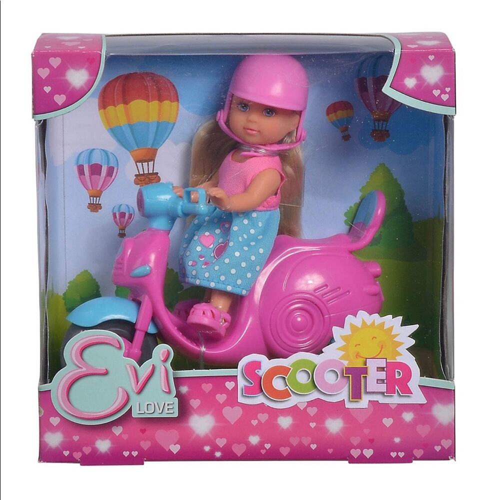 Evi Love Scooter Doll Helmet Scooter Playset NEW